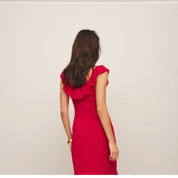 Reformation Tripoli Dress Red - Size 12 - Picture 4 of 4
